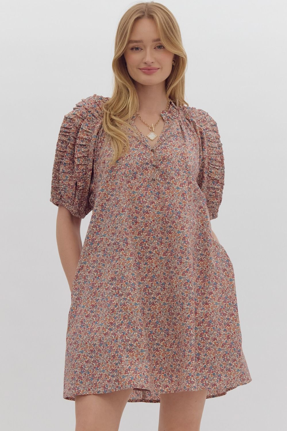 Entro Ditsy Floral Dress