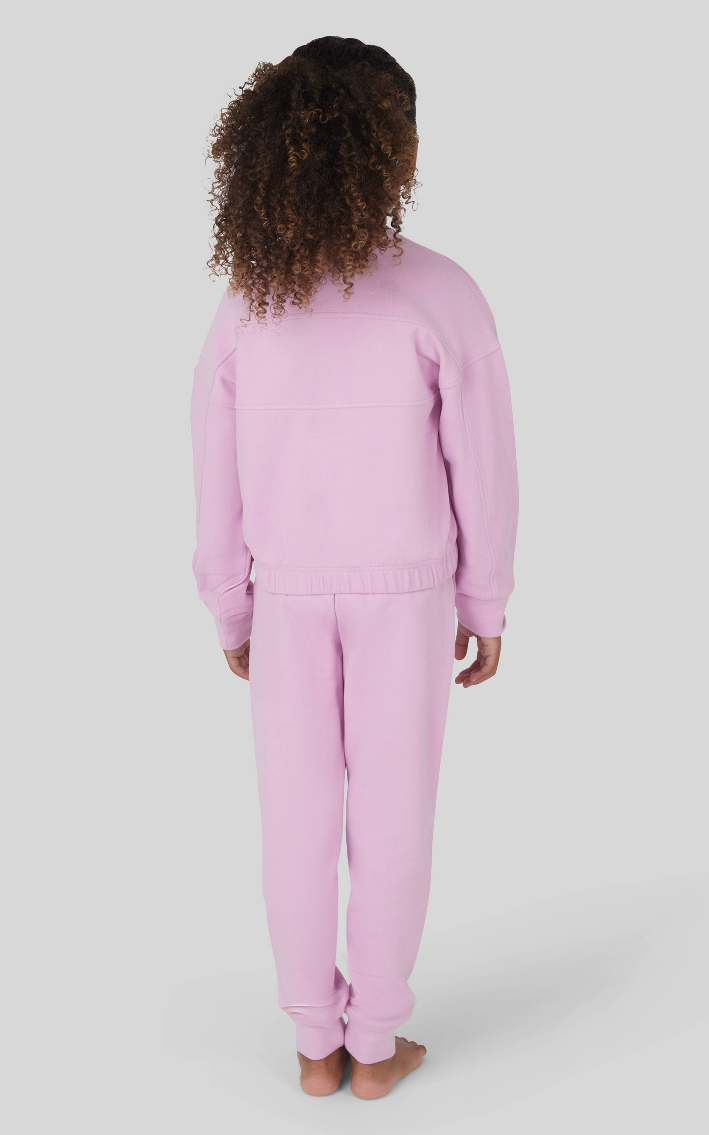 Little Girls Melange Long Sleeve and Jogger - Set: FOREVER BLUE