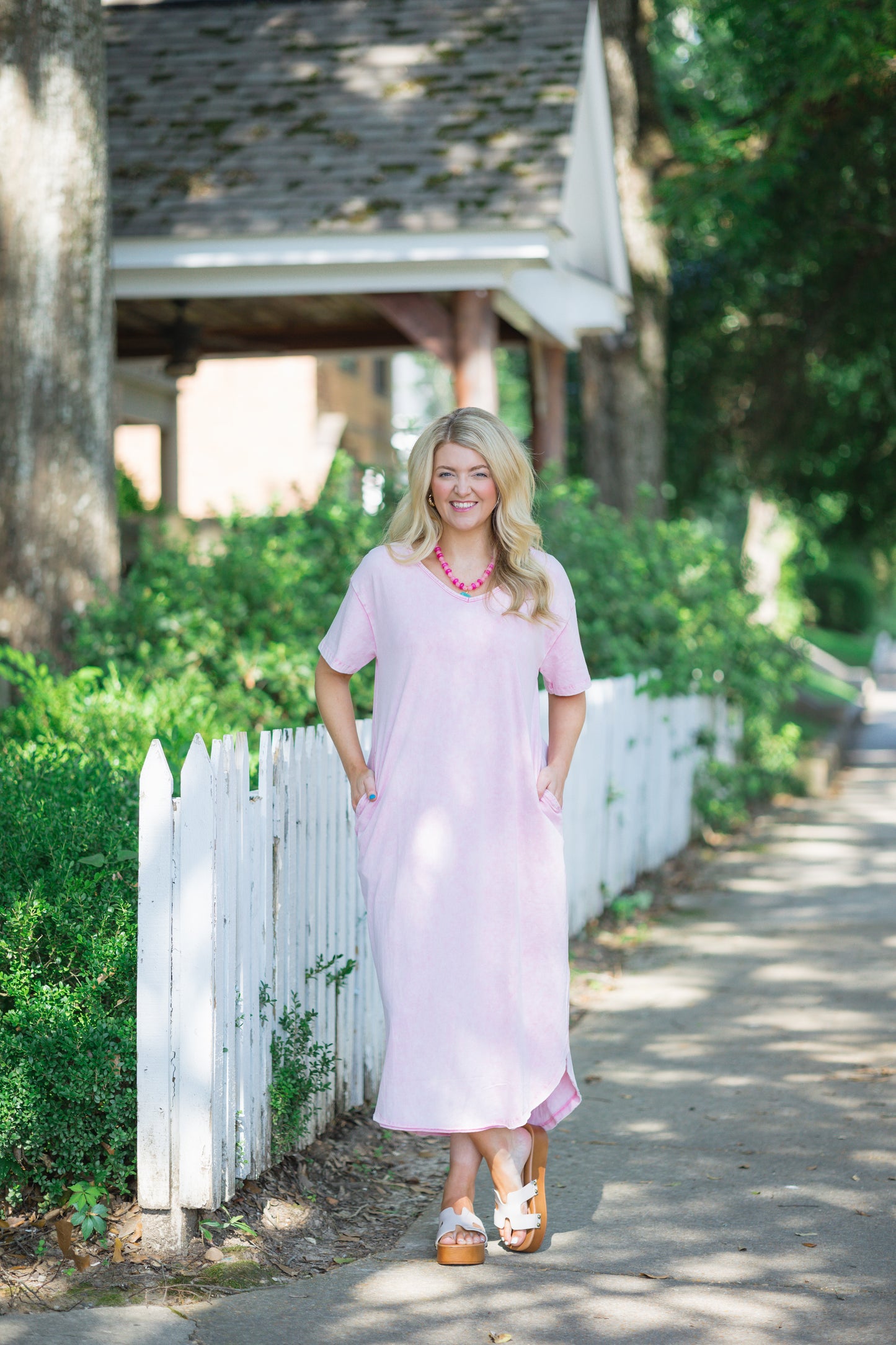 Washed Pink Midi