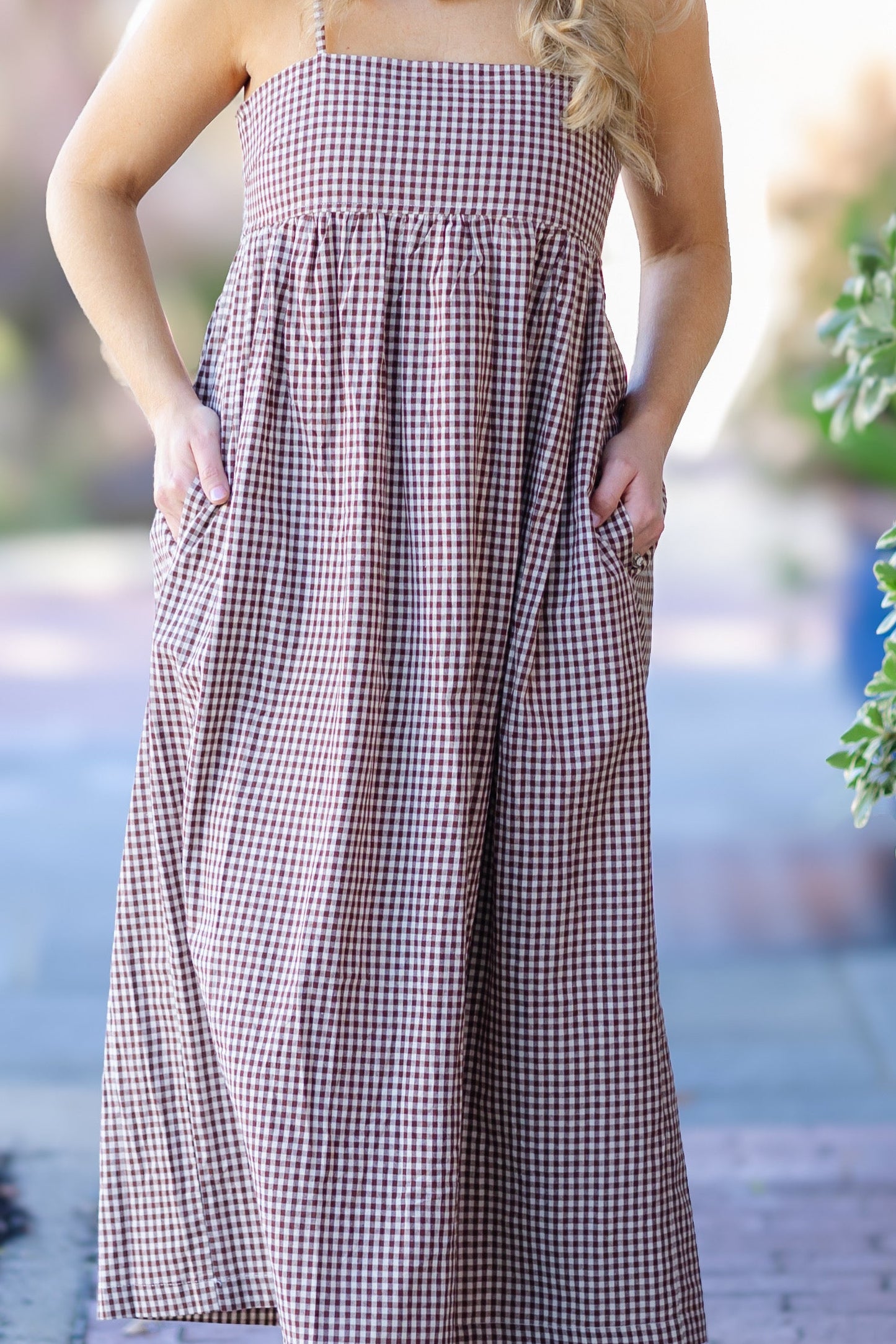 Plaid Tank Maxi Dress