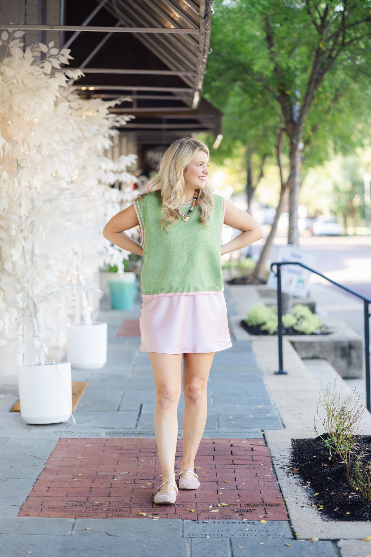 Blush Silk Skort