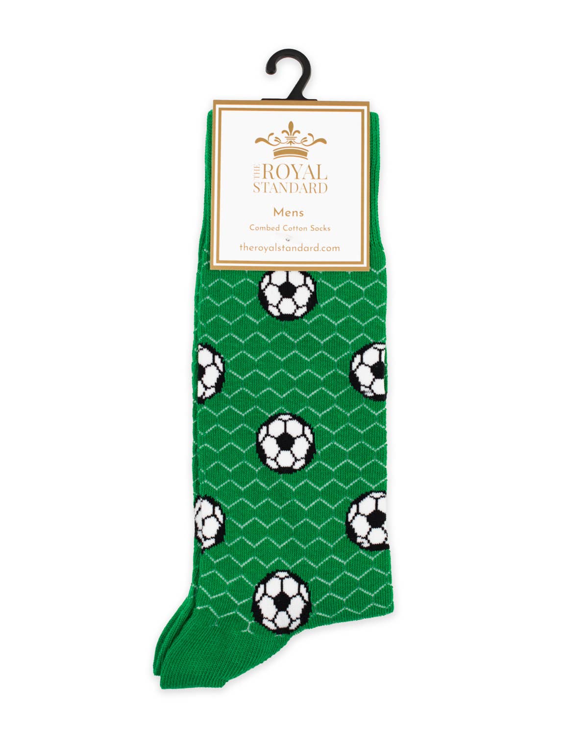 Men's Soccer Socks Green/White/Black One Size