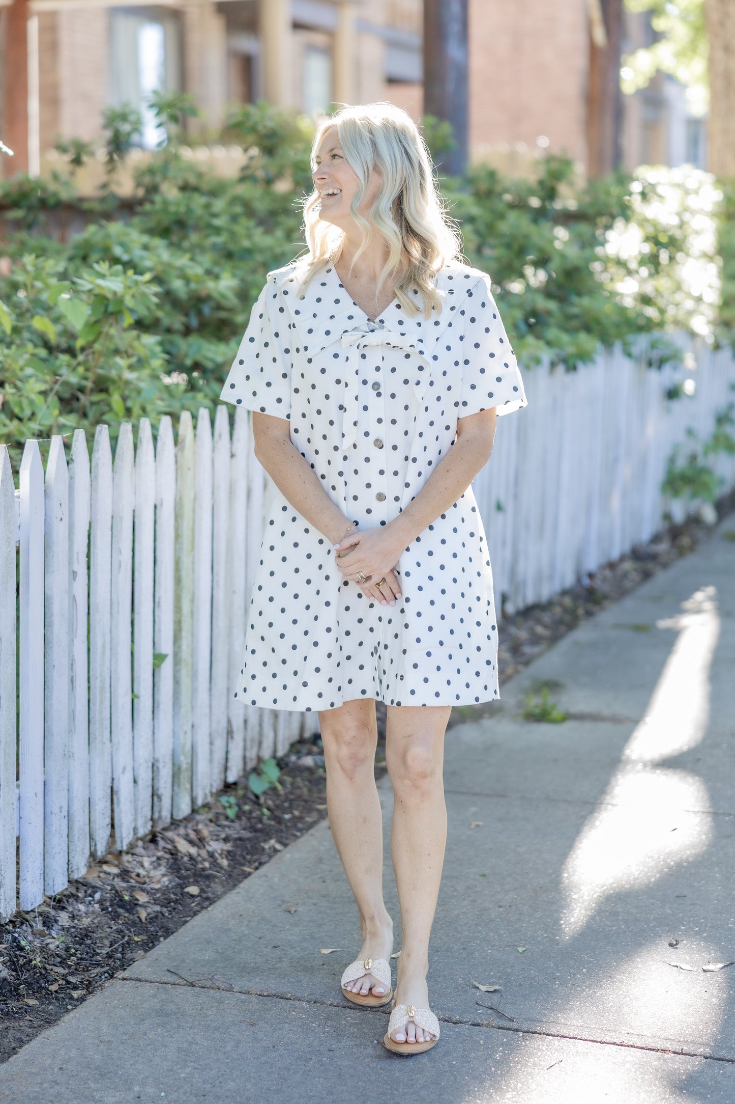 Denim Dot Dress