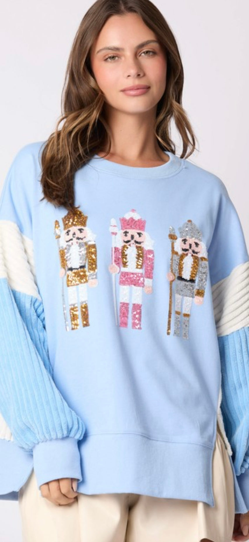 Blue Nutcracker Sweater