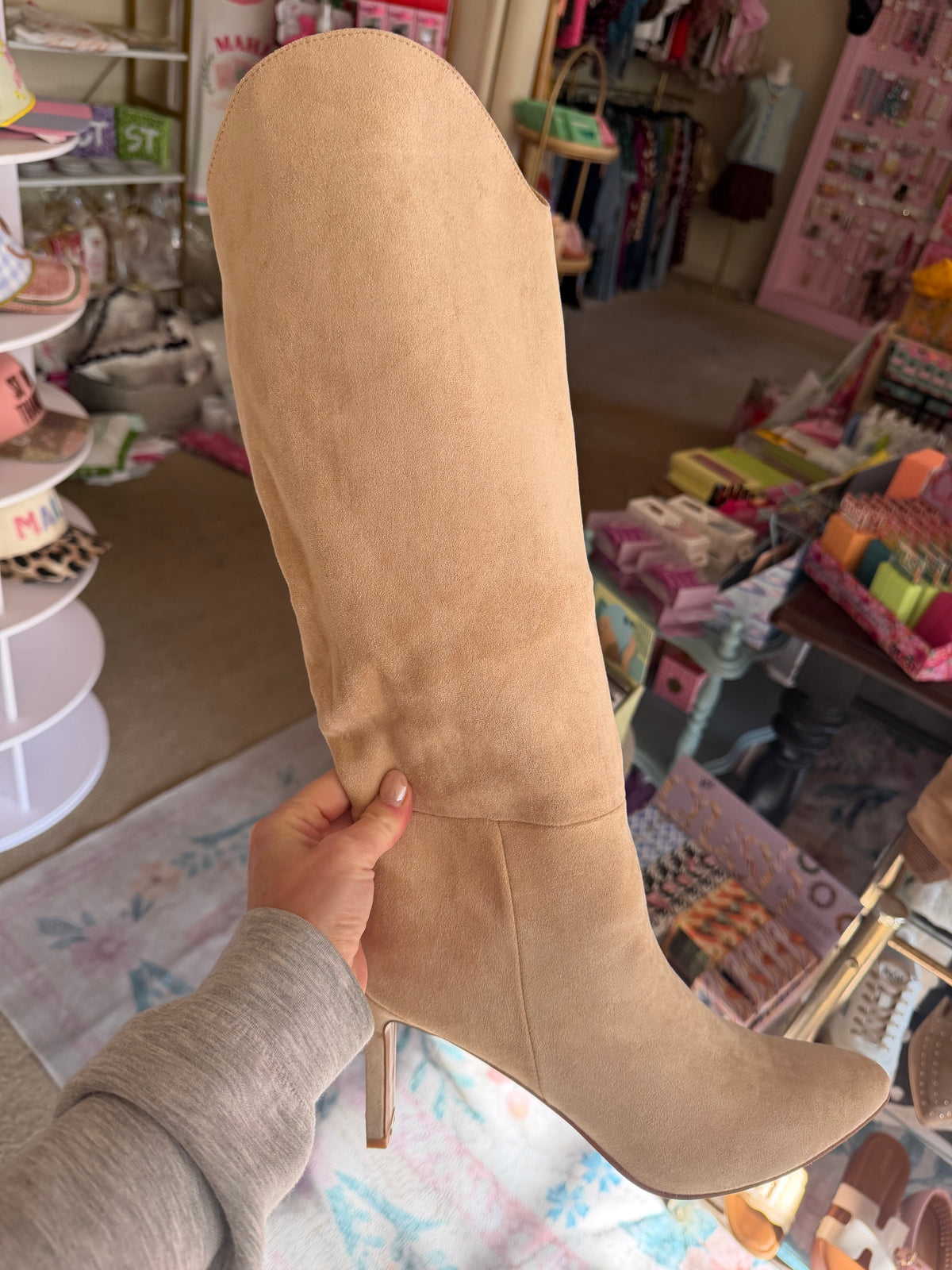 Beige Tall Boot