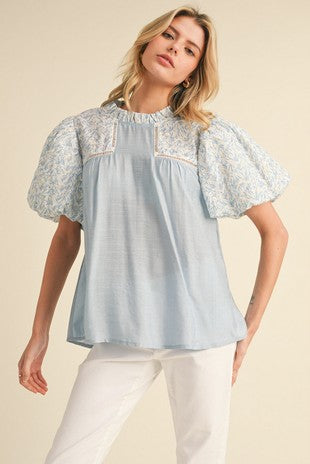 Spring Blue Top