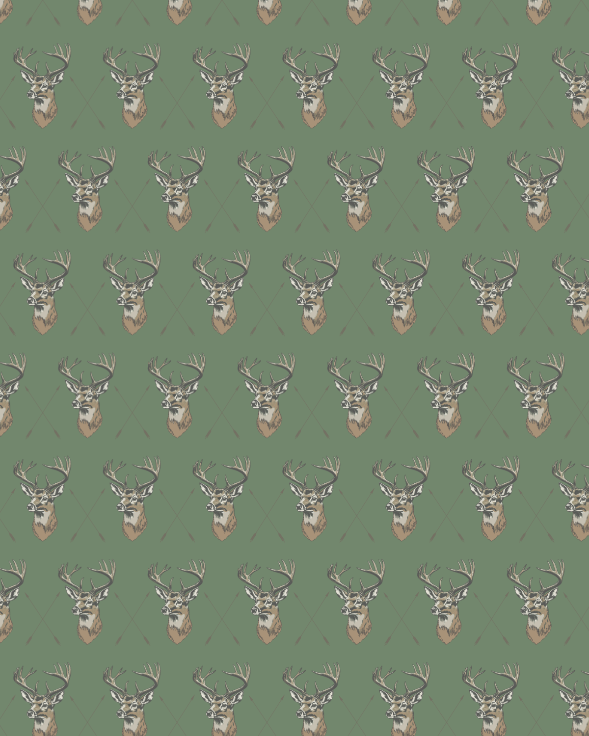 Men's Bow Hunting Performance Polo Deer Print