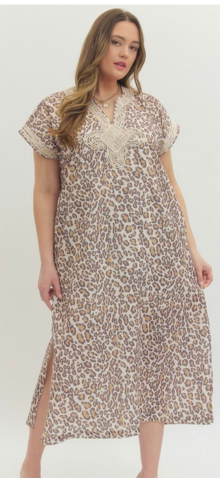 Leopard Dress- Plus