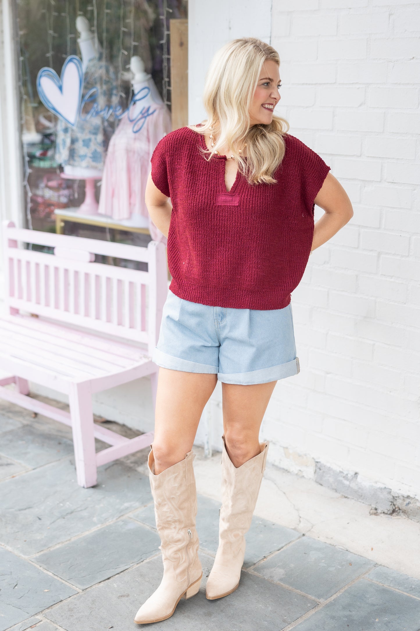 Sara’s Favorite Top Maroon