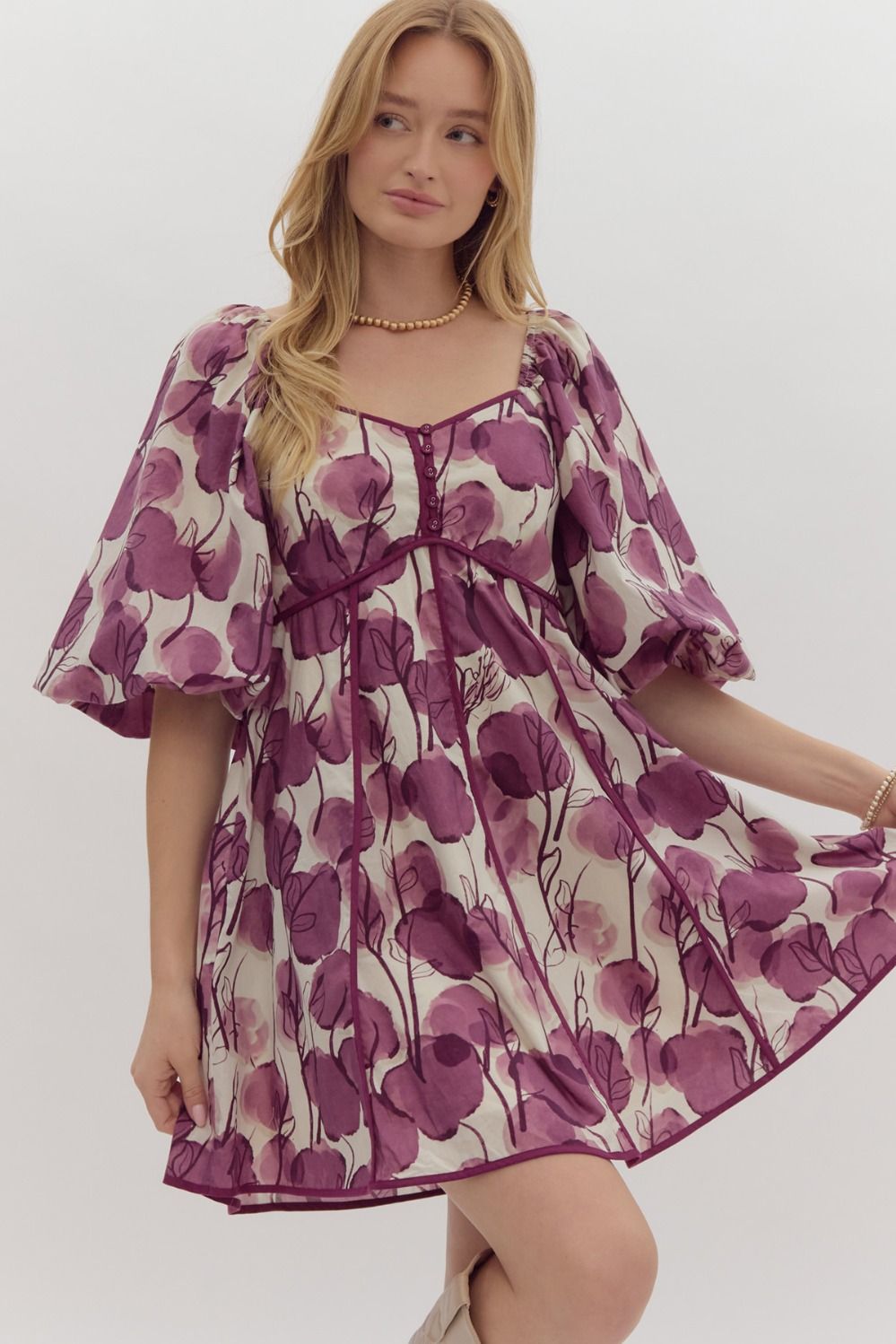Entro Purple Fall Dress