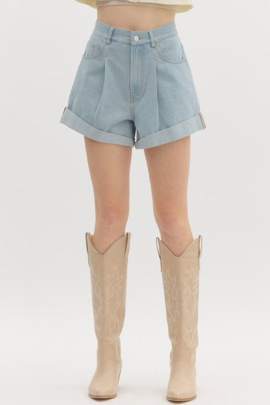 Light Denim Shorts