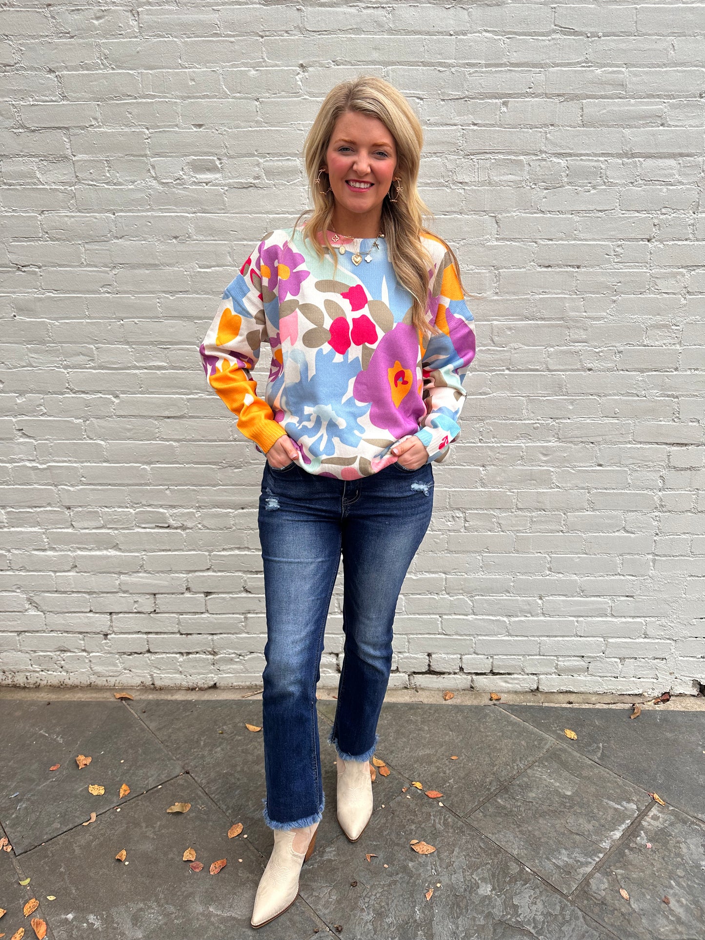 Multi Floral Sweater