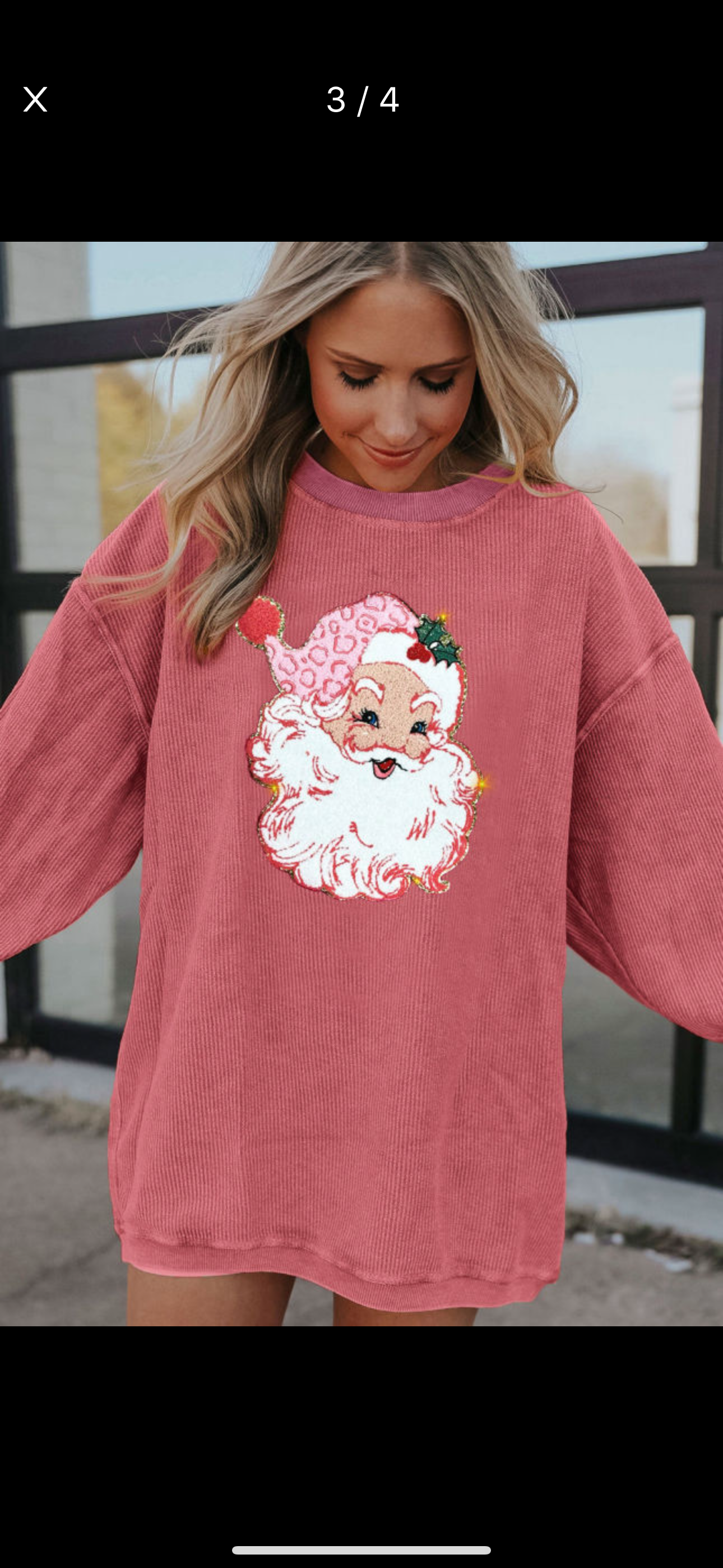 Santa Corded Sweatshirt