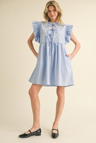 Spring Blue Bow dress
