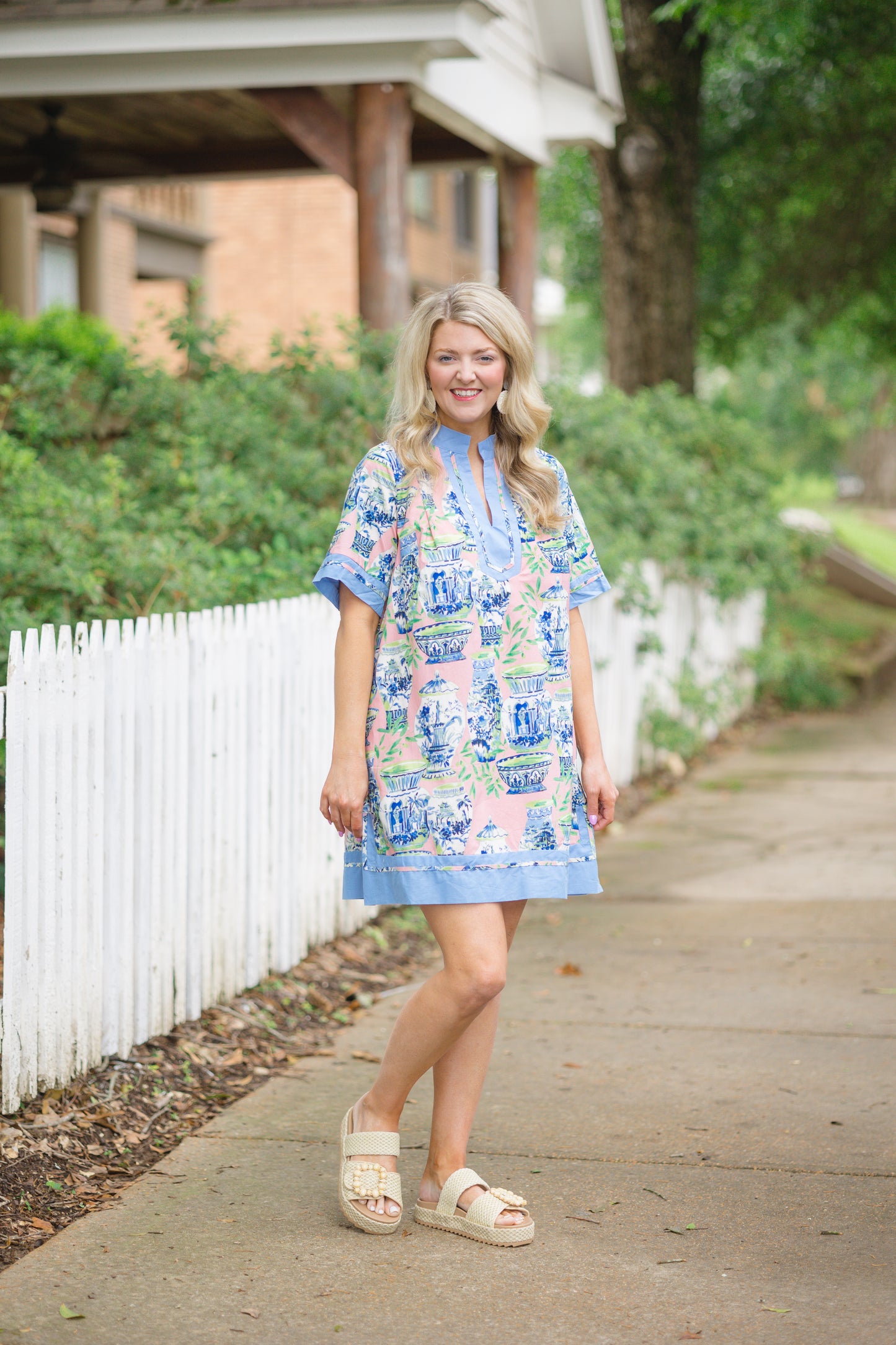 Chinoiserie Print Dress