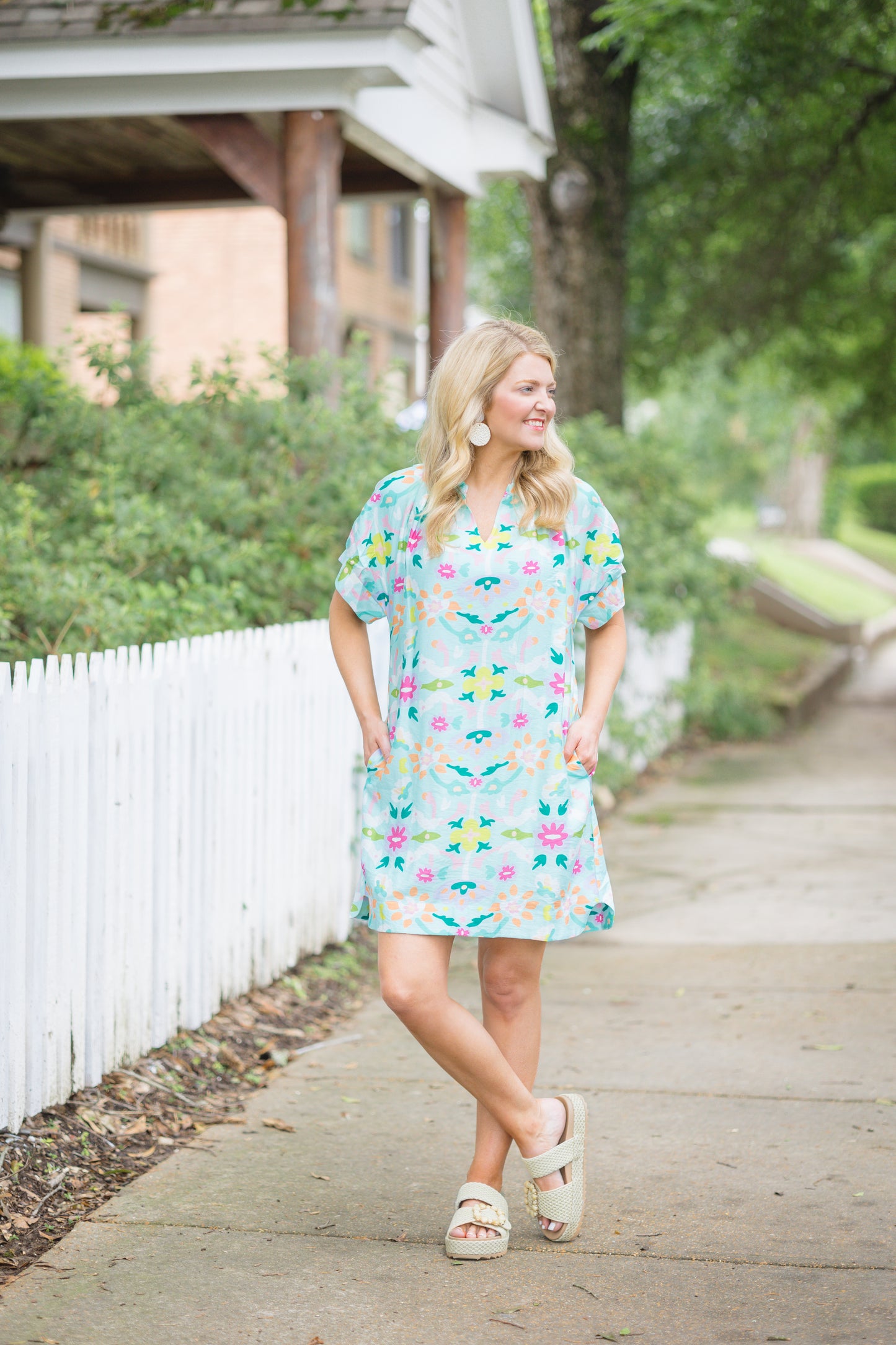 Mint Pattern Dress