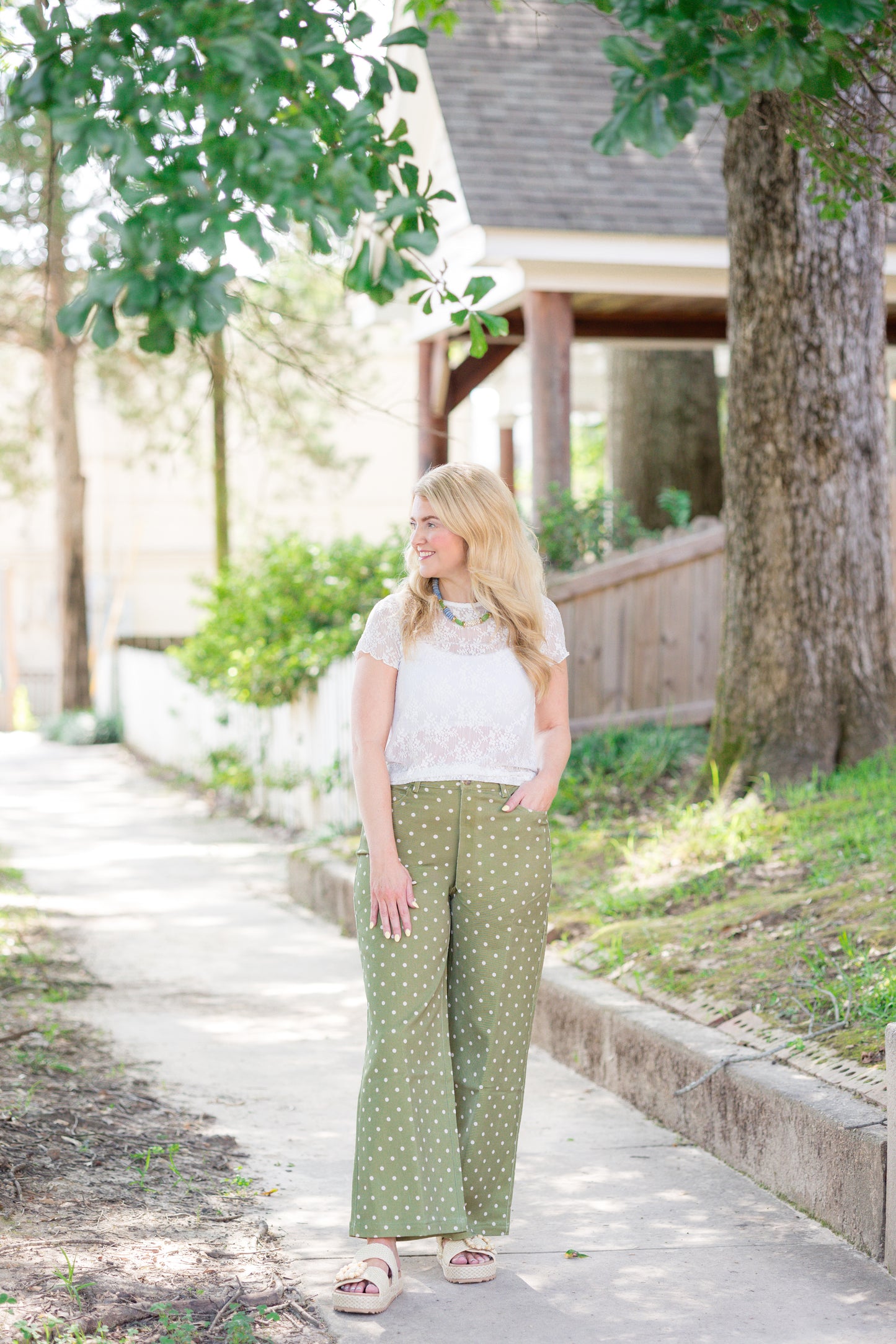 Olive Dot Jeans