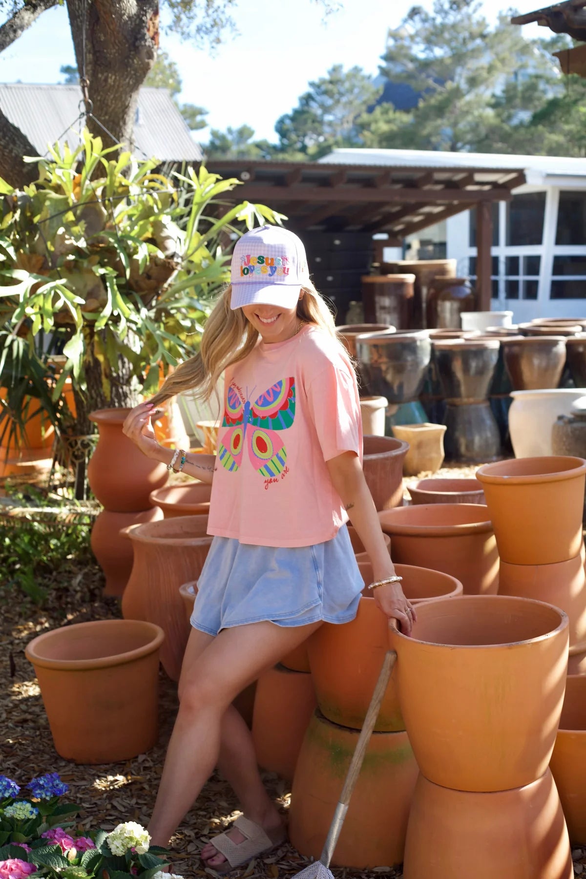Poppy and Pine Find Joy Crop Tee