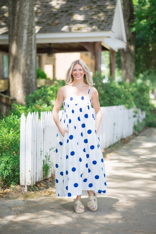 Navy Dotted Cutie Dress