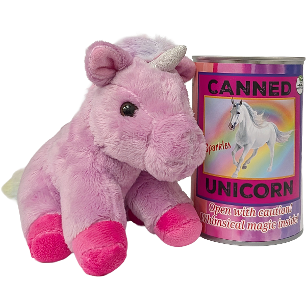 Sparkles the Canned Rainbow Unicorn Eco-Friendly Recycled: Pop Top Lid