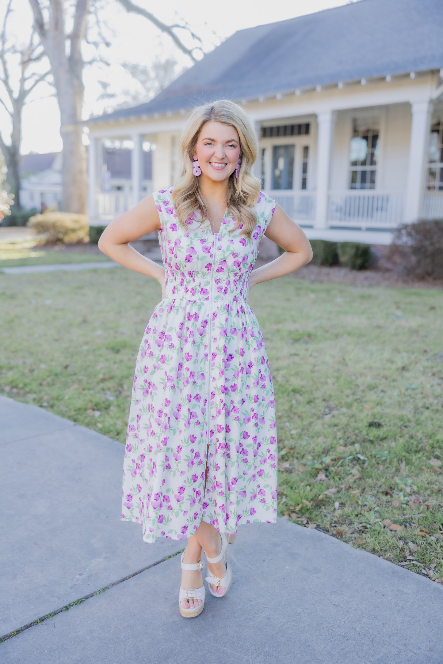The Perfect Fit Midi- Blushing Blooms