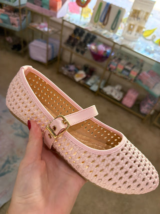Pink Weave Flat