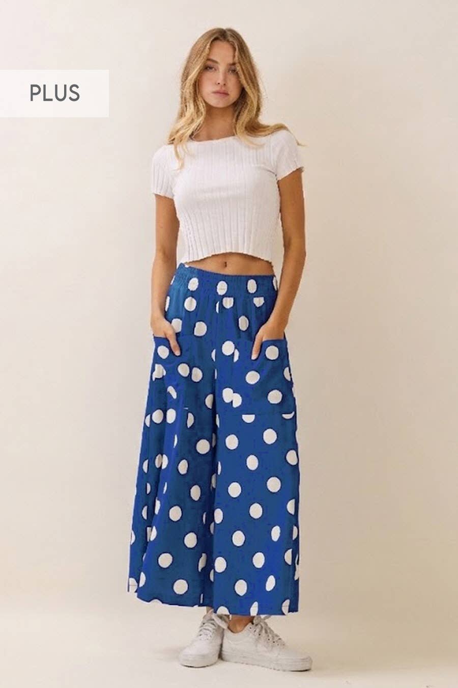 Extended Size Polka Dot Pants