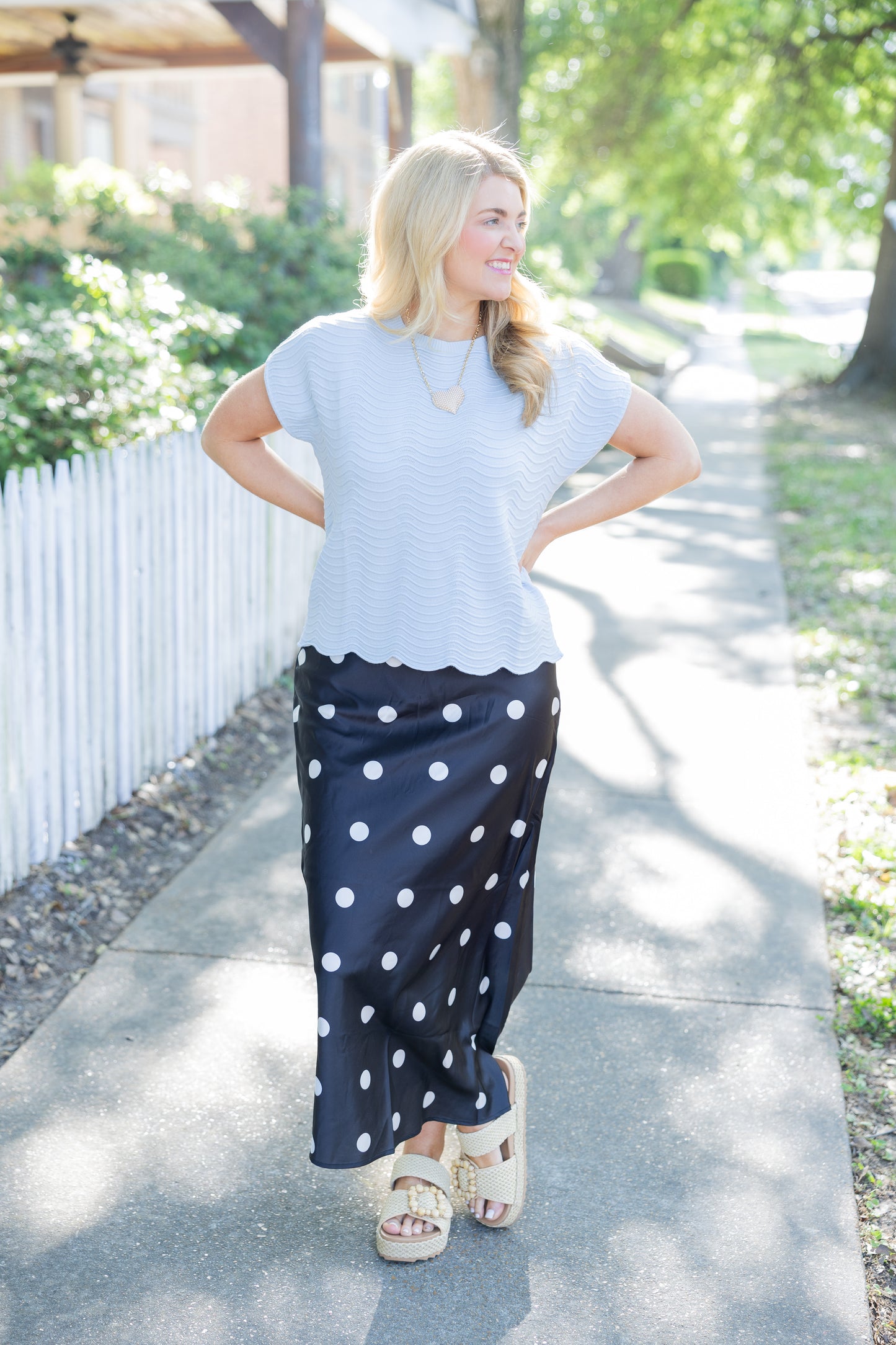Satin Dot Skirt