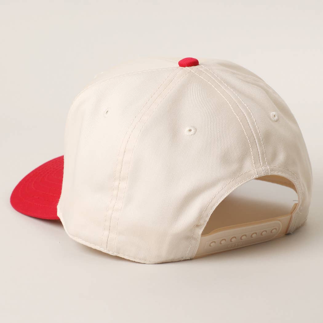 BAD DAY TO BE A HOT DOG Embroidered Trucker Hat : RED/NATL / One Size