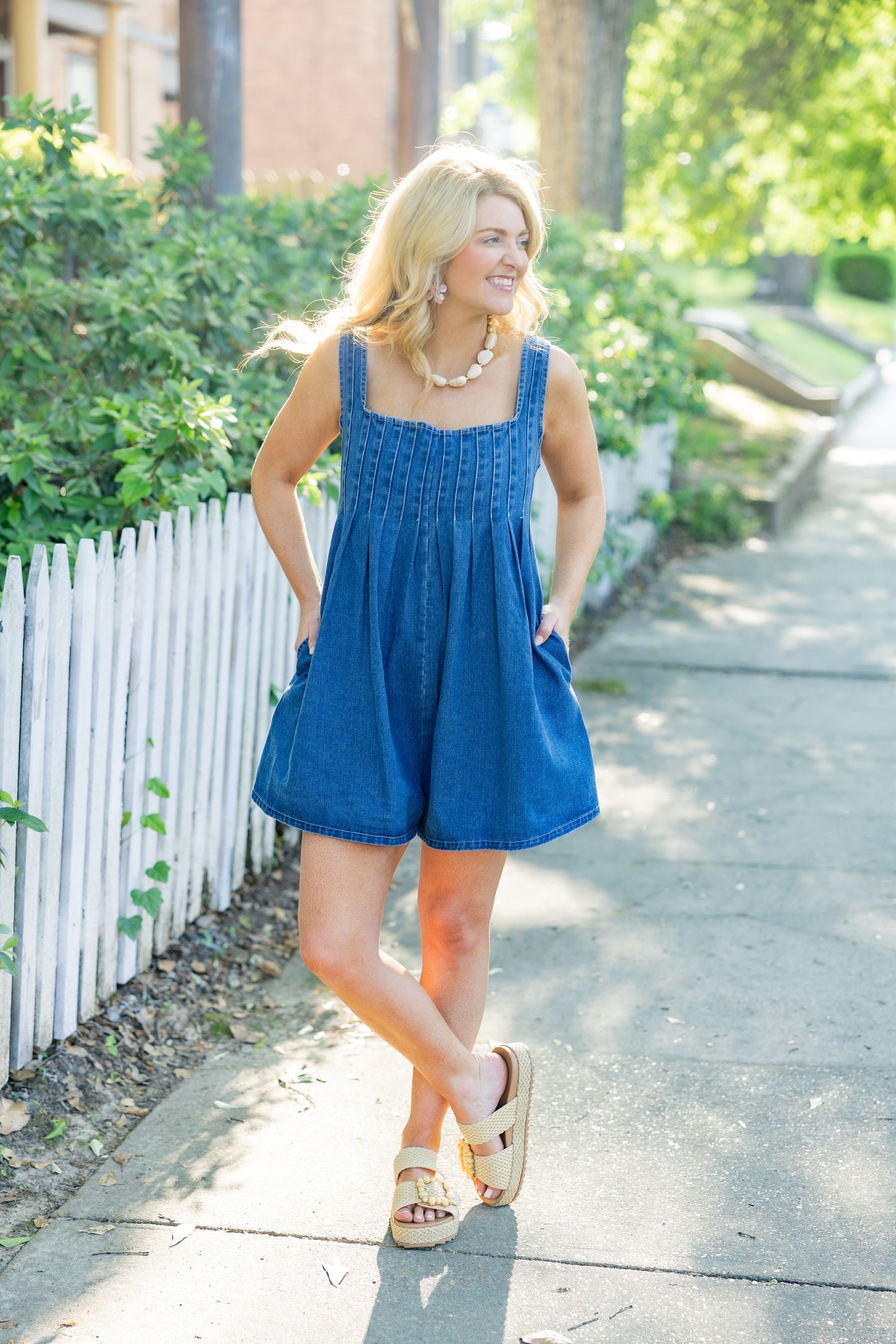 Denim Romper