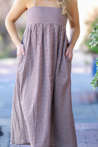 Plaid Tank Maxi Dress