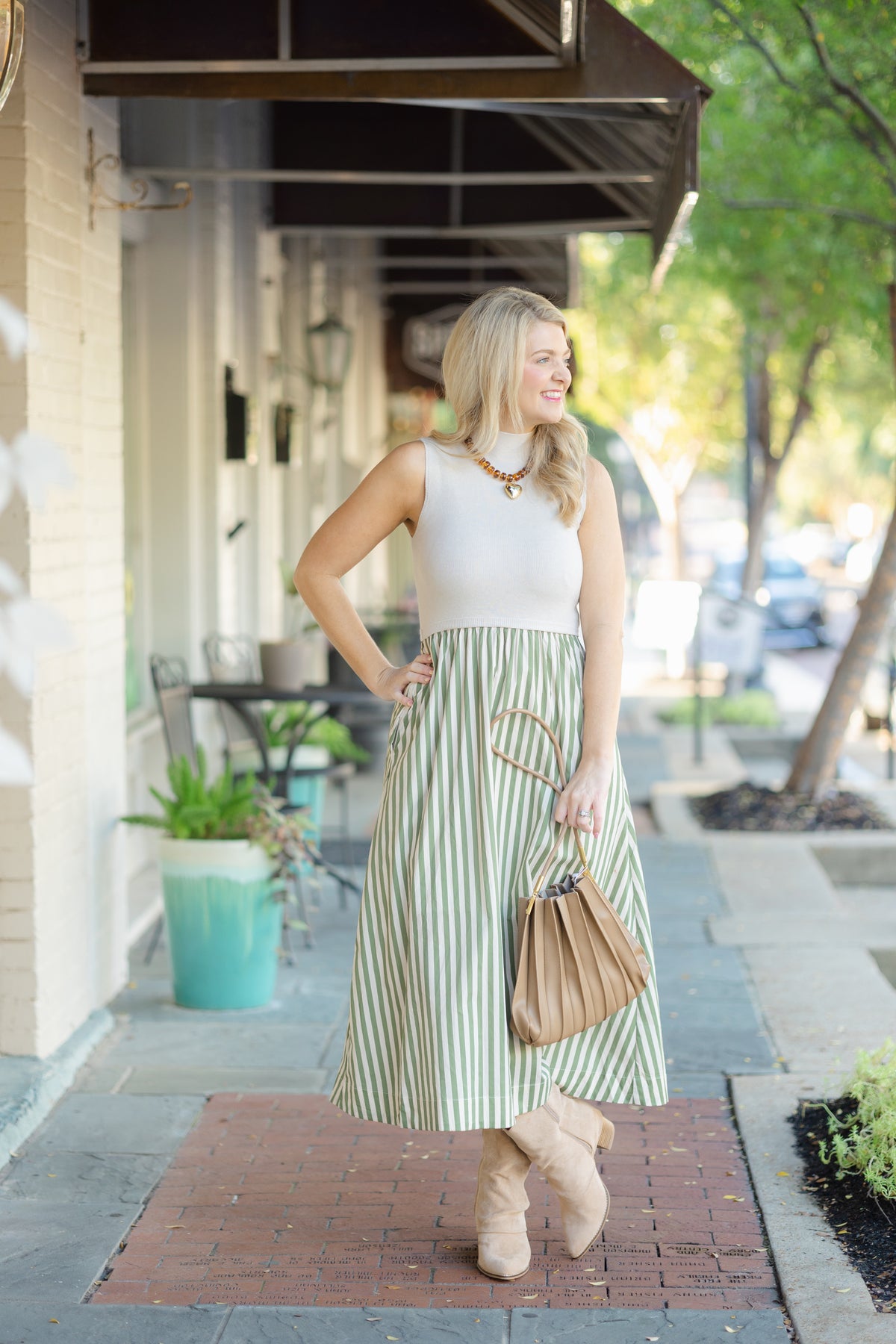 Green Stripe Maxi