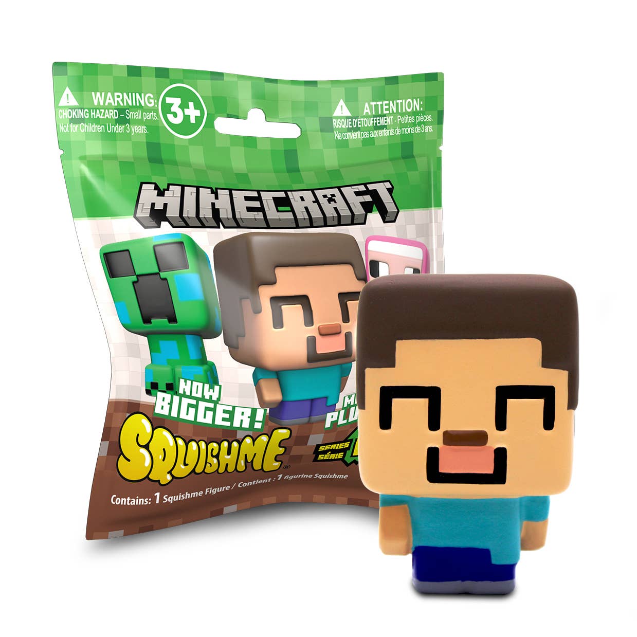 Minecraft 3.5" Bigger SquishMe Scented Figures in Display