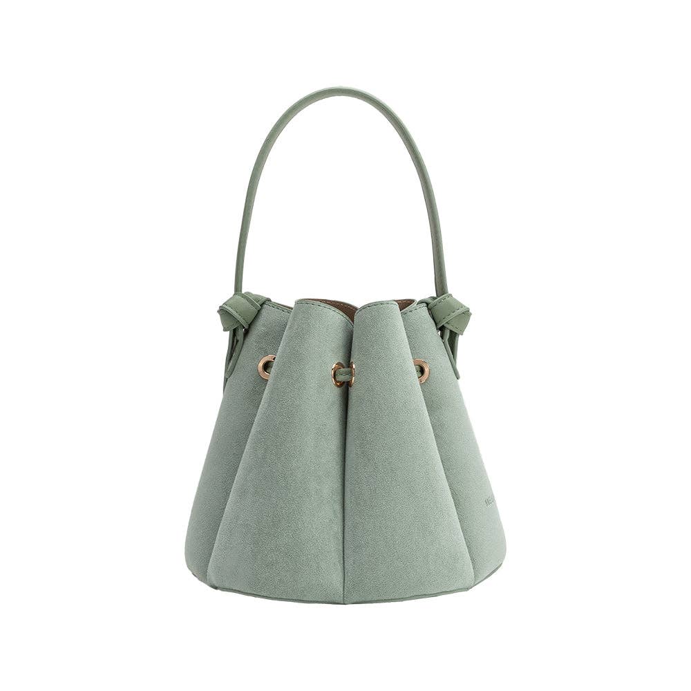 Laguna Mini Sage Recycled Vegan Suede Top Handle Bag