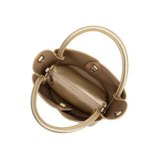 Tulip Gold Recycled Vegan Lthr Top Handle