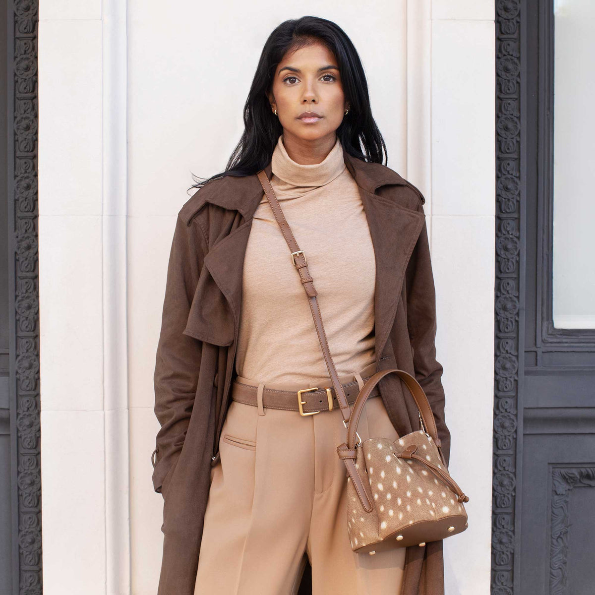 Laguna Mini Sage Recycled Vegan Suede Top Handle Bag
