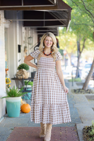Plaid Midi Dress