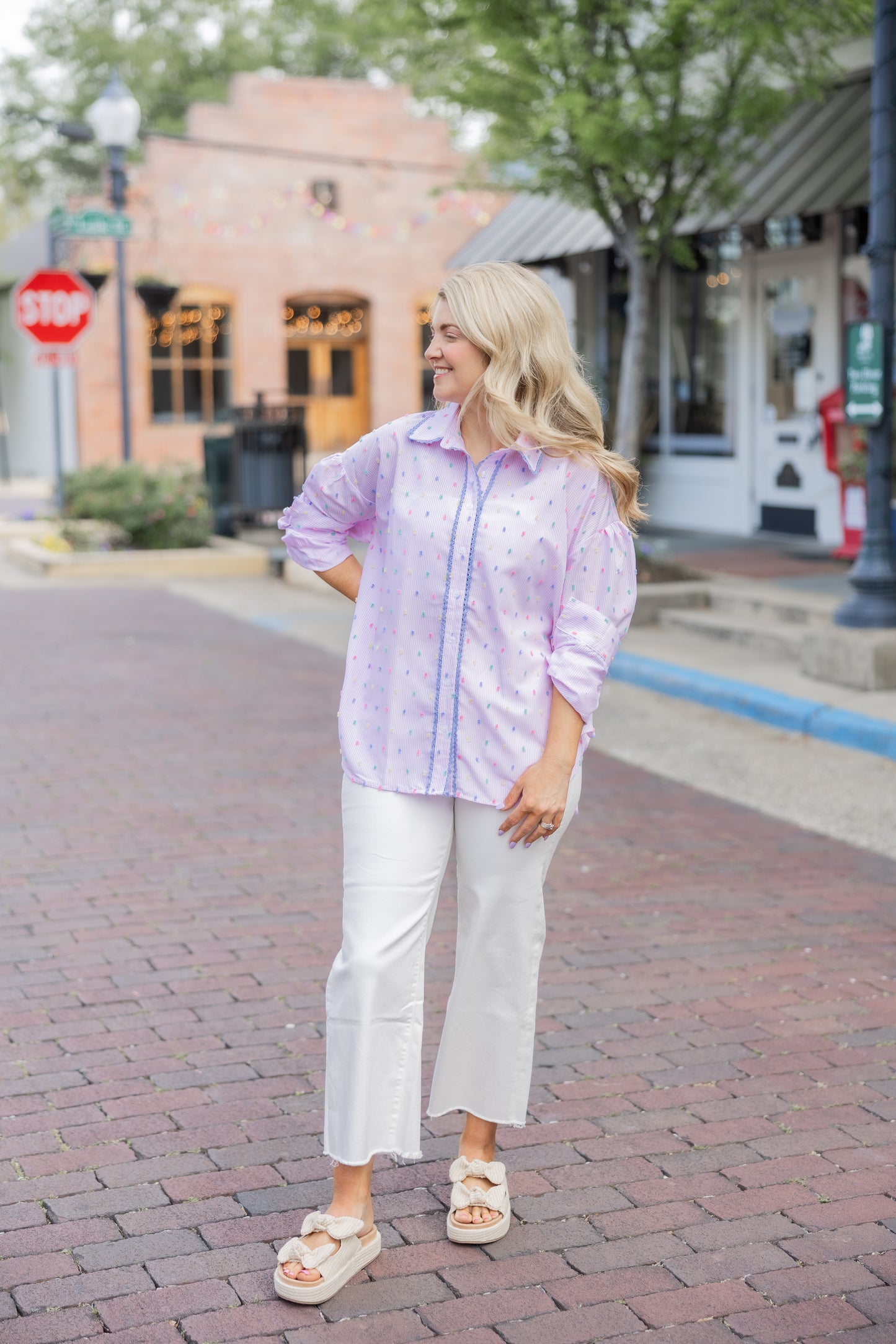 Cotton Candy Button Up