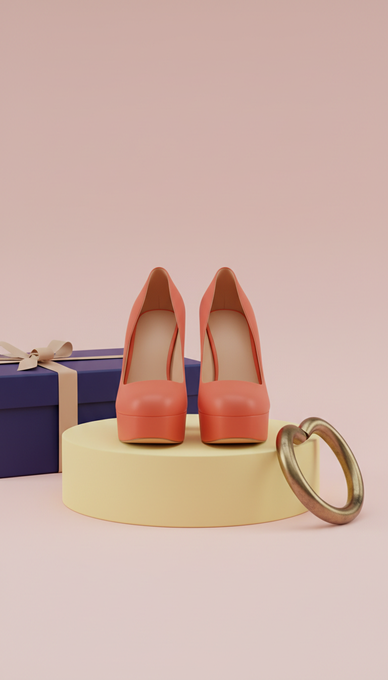 Platform Heels in Papaya Punch
