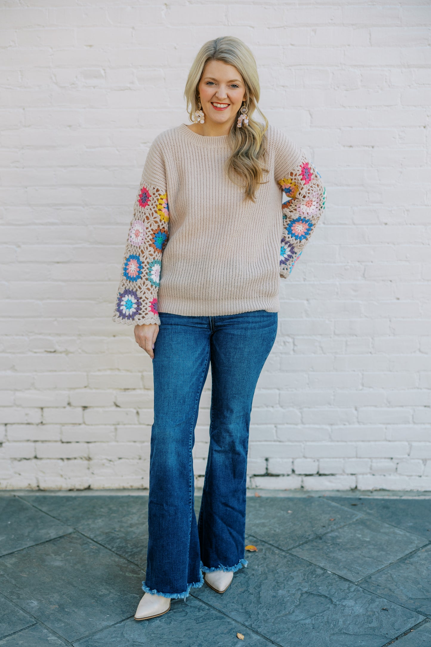 Crochet Sleeve Sweater