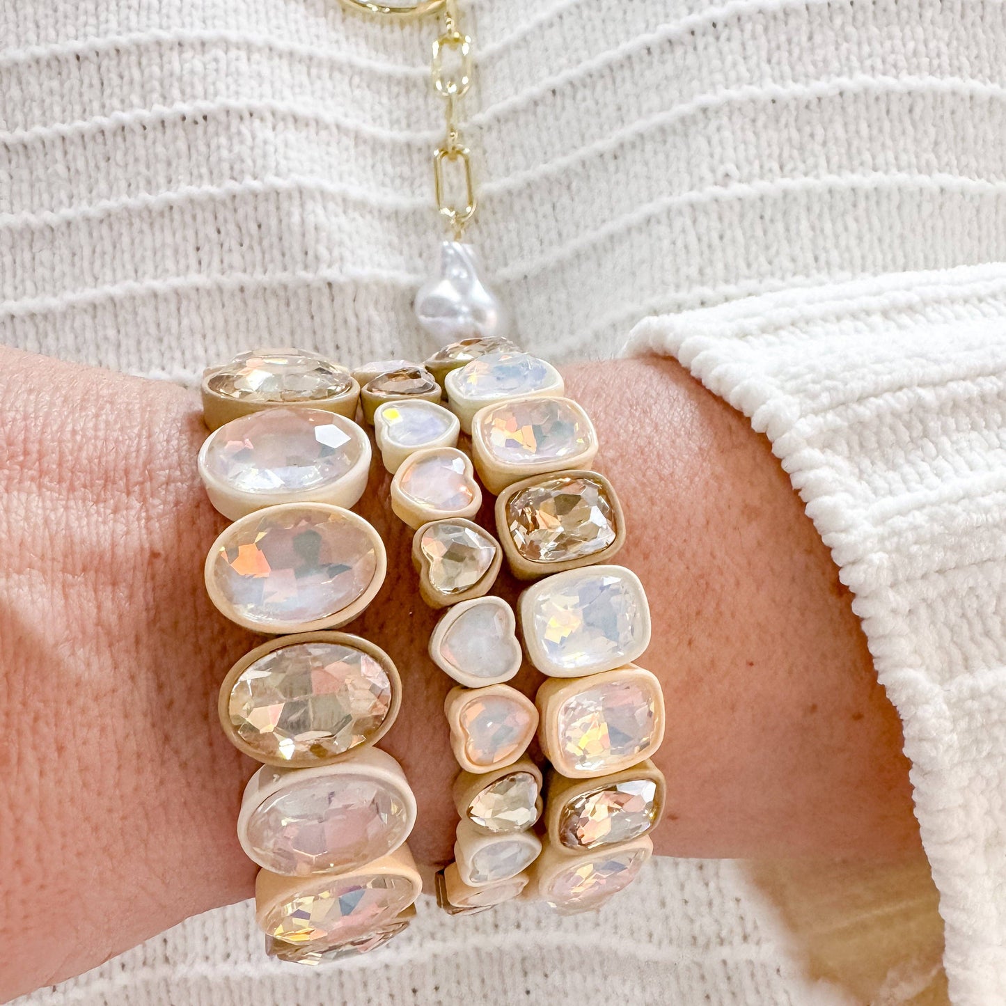 Nude Hearts Stack Set