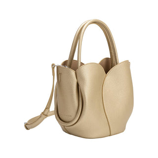Tulip Gold Recycled Vegan Lthr Top Handle