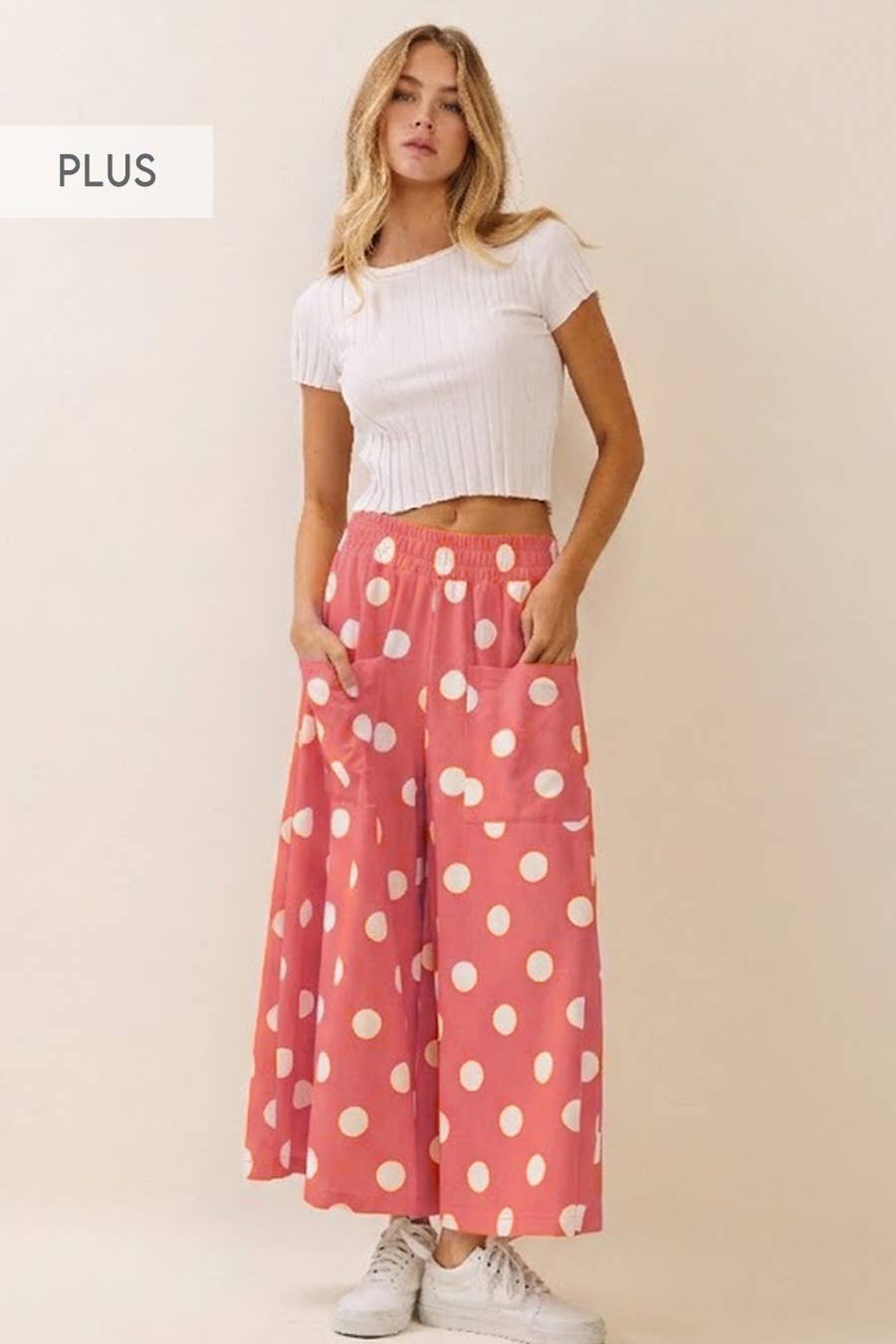Extended Size Polka Dot Pants