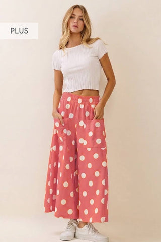 Extended Size Polka Dot Pants