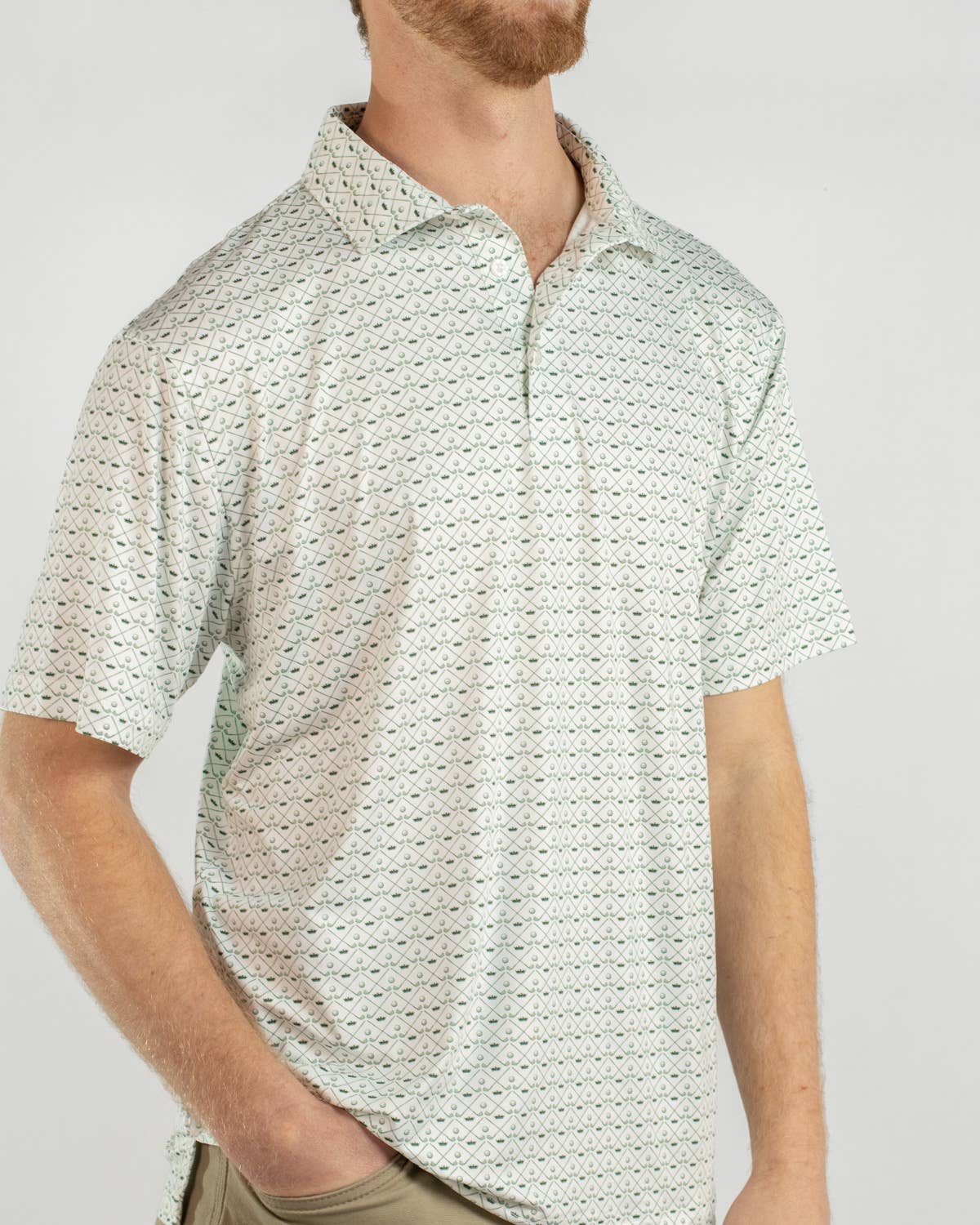 Men's Royal Golf Performance Polo  Golf Print