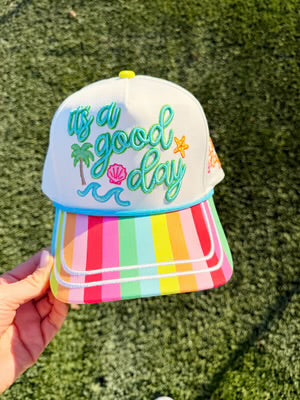 Seas the Day Hat Poppy and Pine