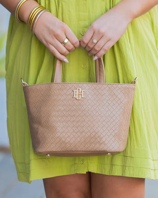 Maren Mini Tote Woven Tan