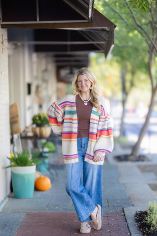 Multi Stripe Cardigan