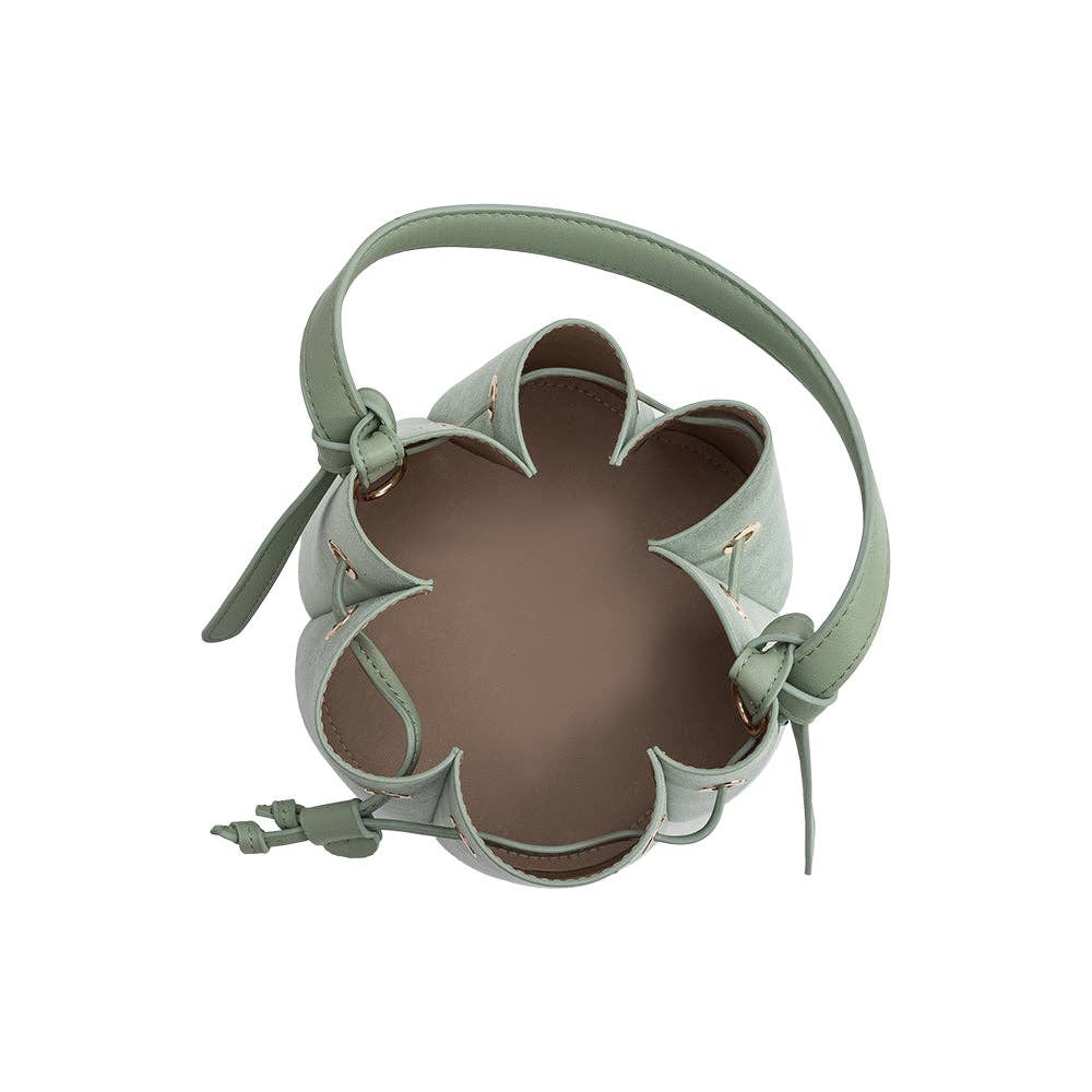 Laguna Mini Sage Recycled Vegan Suede Top Handle Bag