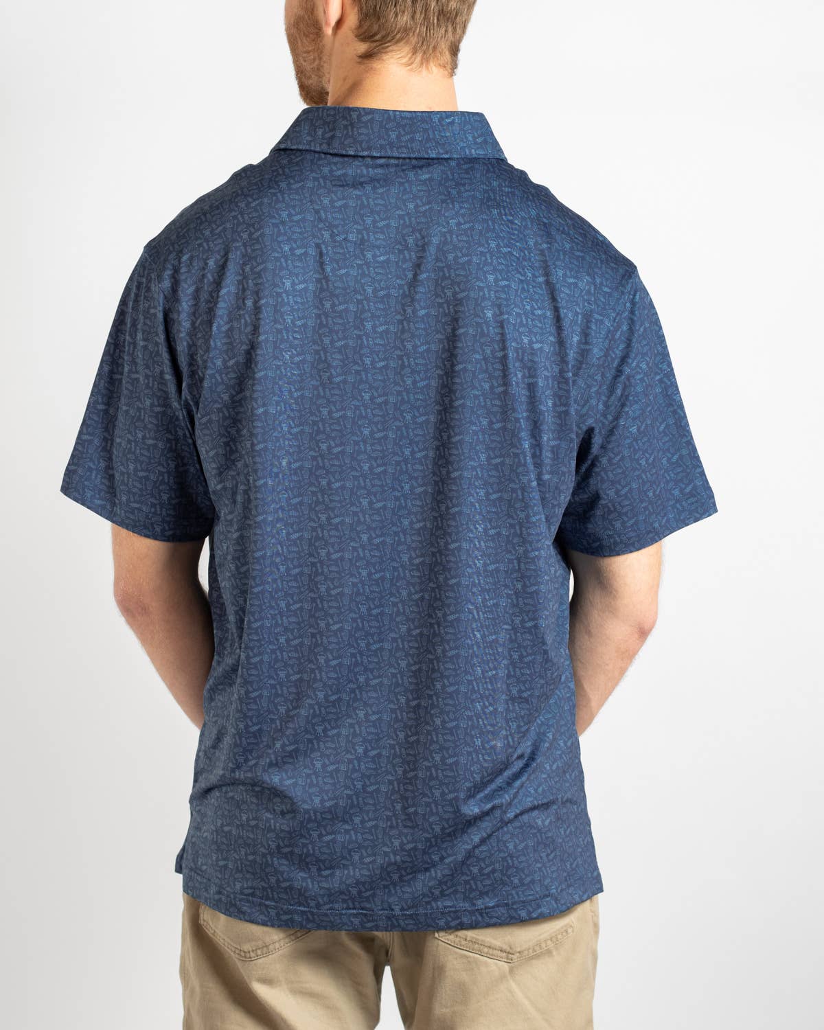 Men's Grill Master Performance Polo BBQ Print